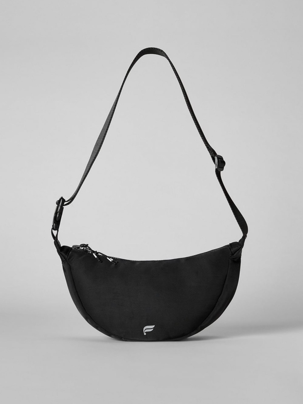 Fabletics The Small Sling Bag Black Nylon Crossbody Shoulder Bag 4L